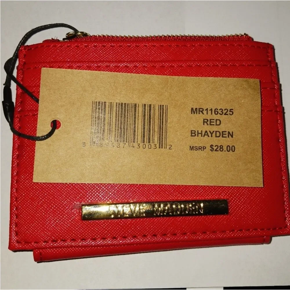 NWT Steve Madden Red Bhayden wallet